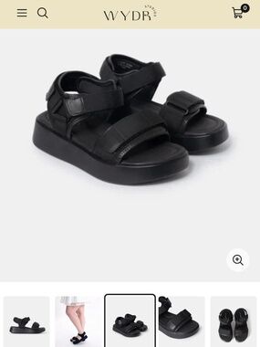 Cute BLACK Sierra Sporty Sandals from Wydr size 6wW